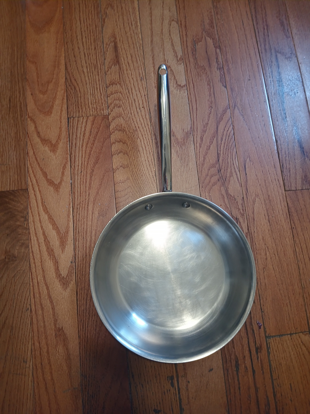 Polished Stainless Steel Fry Pan - Silver